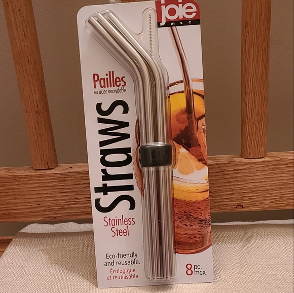 Stainless steel straws 8pc - Picture 4 of 5